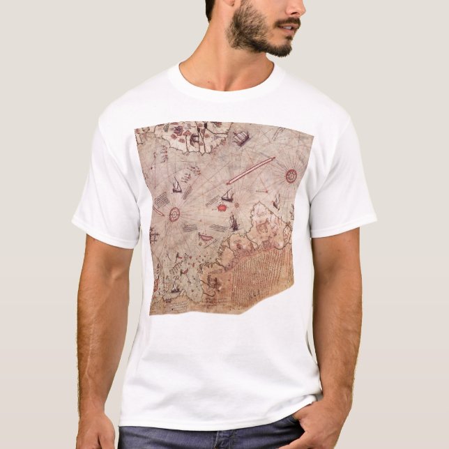 Piri Reis Old World Map T-Shirt (Front)