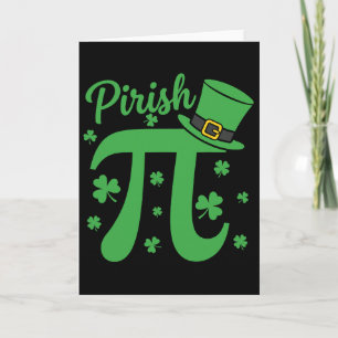 Pirish 3.14 Math Pi Day Irish Shamrock St Patricks Card