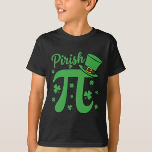 Pirish 3.14 Math Pi Day Irish Shamrock St Patricks T-Shirt
