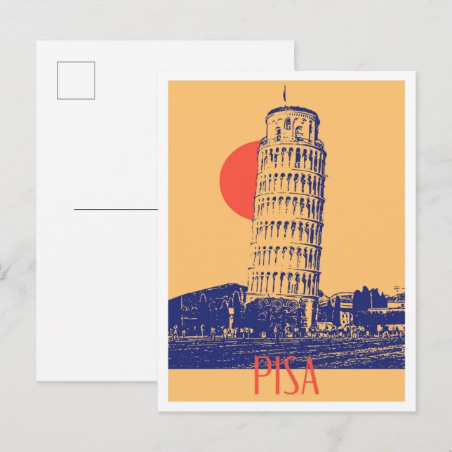 Pisa Italy Art vintage Travel Postcard (Front/Back)