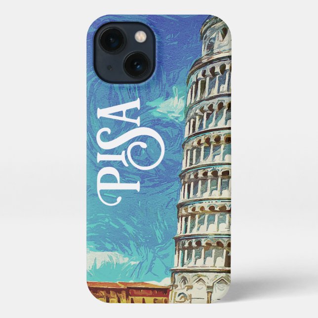 Pisa Italy europe Paint Colorful iPhone Case (Back)