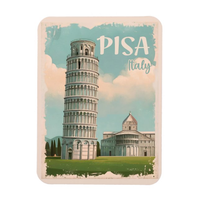 Pisa Italy - Leaning Tower, Piazza dei Miracoli Magnet (Vertical)