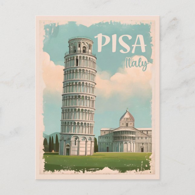 Pisa Italy - Leaning Tower, Piazza dei Miracoli Postcard (Front)