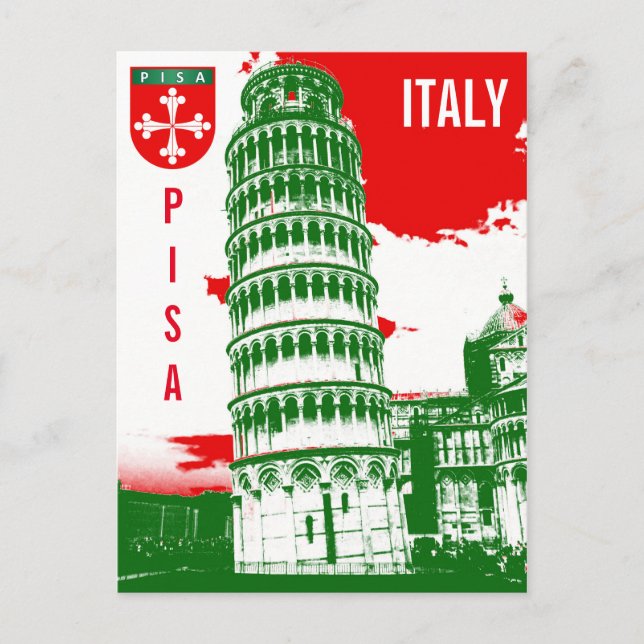 Pisa, Italy - The Leaning Tower Postcard (Front)