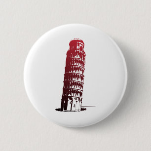 Pisa Italy Tower Leaning Europe 6 Cm Round Badge