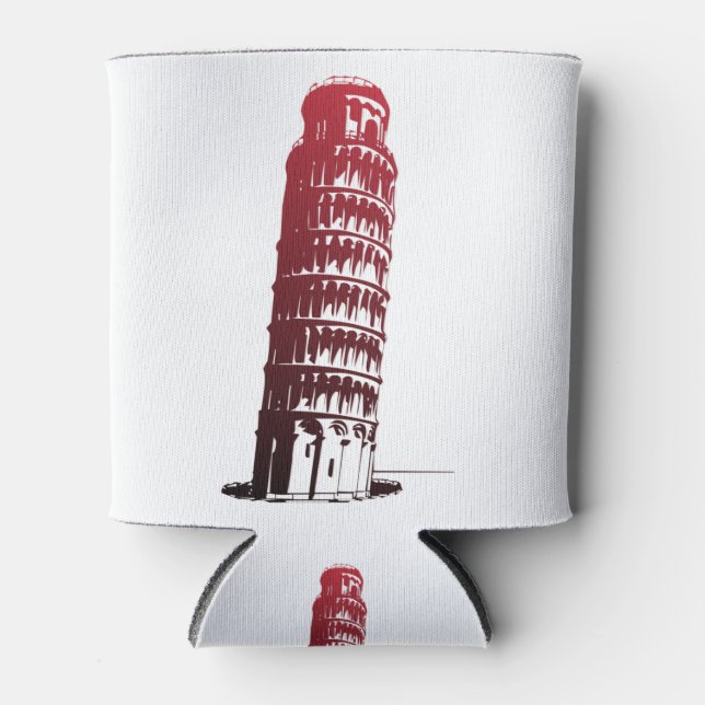 Pisa Italy Tower Leaning Europe Can Cooler (Front)