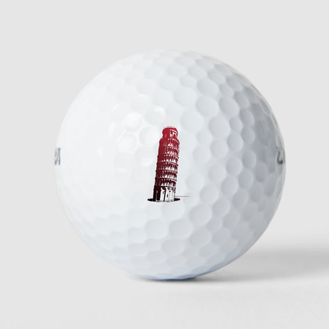 Pisa Italy Tower Leaning Europe Golf Balls (Front)