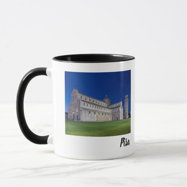 Pisa Leaning Tower Night Panorama Italy Gift Mug (Left)