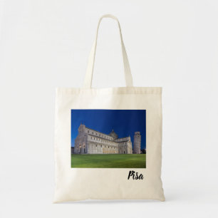 Pisa Leaning Tower Night Panorama Italy Gift Tote Bag