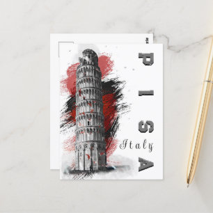 Pisa Leaning Tower Souvenir   Postcard