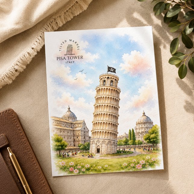 Pisa Tower, Italy | Architecture Landscape Postcard (Pisa Tower, Italy | Architecture Landscape Postcard)