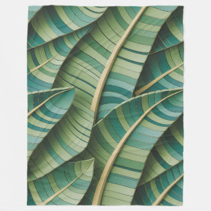 Pisang Bali Spiral Fleece Blanket