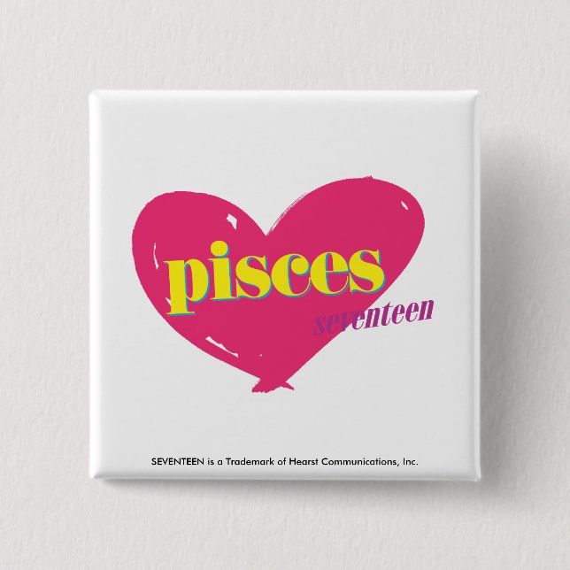 Pisces 15 Cm Square Badge (Front)