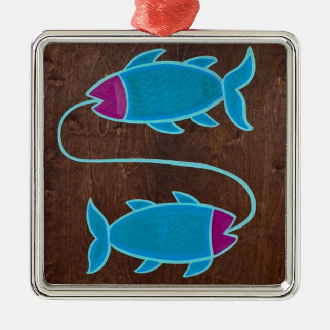 Pisces 2008 metal tree decoration (Front)