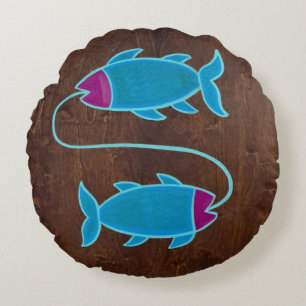 Pisces 2008 round cushion