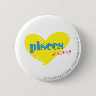 Pisces 3 6 cm round badge
