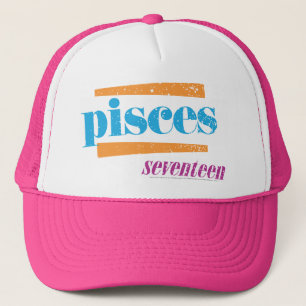 Pisces Aqua Trucker Hat