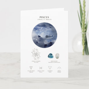 Pisces Astrological Sign Card