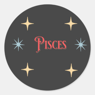 Pisces Astrological Sign  Classic Round Sticker