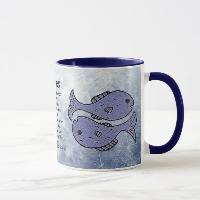 Pisces Astrology Horoscope Zodiac Sign Mug (Right)