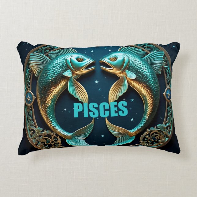 Pisces Astrology Sign Decorative Cushion (Front)