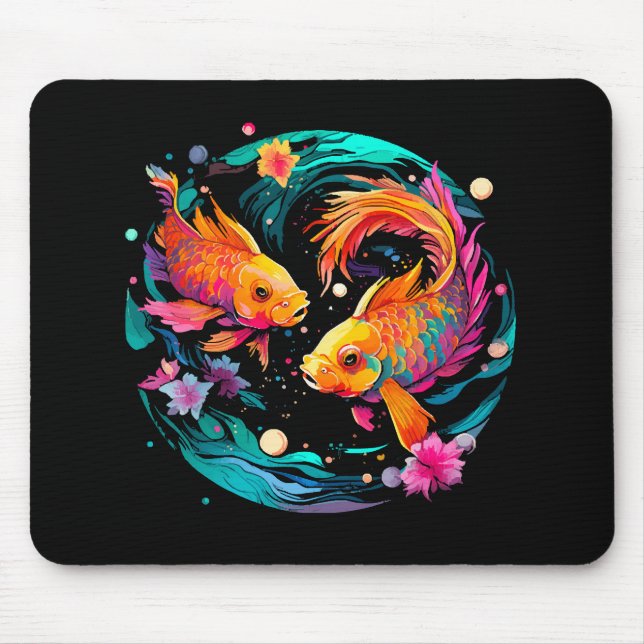 Pisces Astrology Sign Mouse Mat (Front)