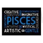 Pisces Astrology Word Collage Card