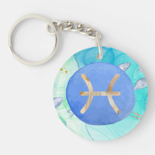 Pisces Astrology Zodiac Keychain – Dreamer’s Charm