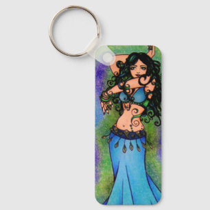 Pisces Belly Dancer Art Key Ring