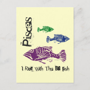 Pisces Big Fish Postcard