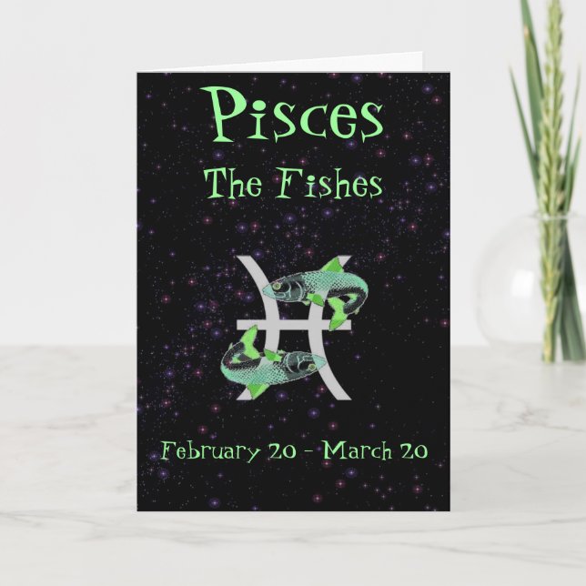 Pisces Birthday Card (Front)