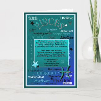 PISCES BIRTHDAY CARD