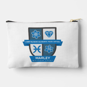 Pisces Birthday Crest™ for March 1-20 Accessory Pouch