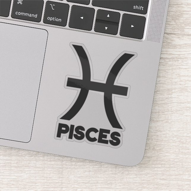 Pisces Bold Zodiac Sign Horoscope Custom Text (Detail)