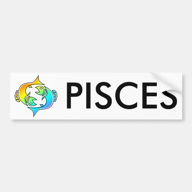 pisces bumper sticker (Front)