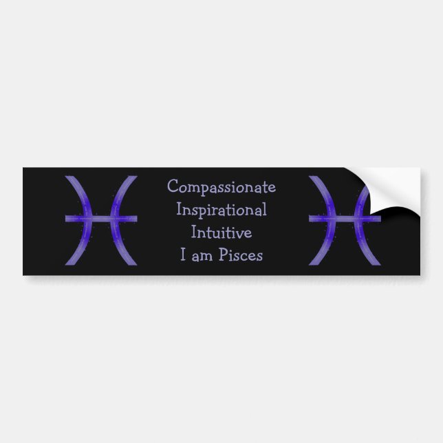 Pisces Bumper Sticker (Front)