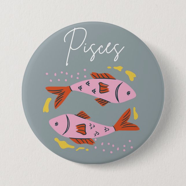 Pisces button badge  (Front)
