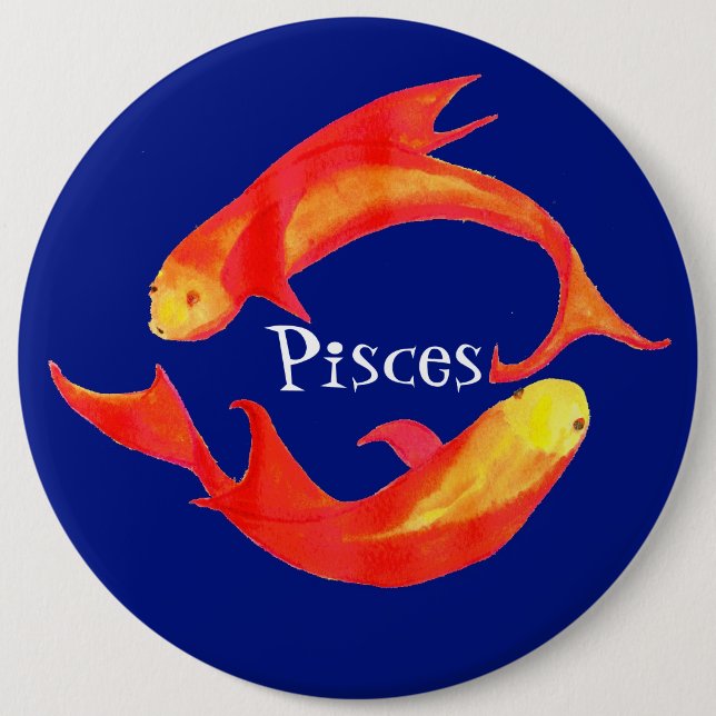 'Pisces' Button or Badge (Front)