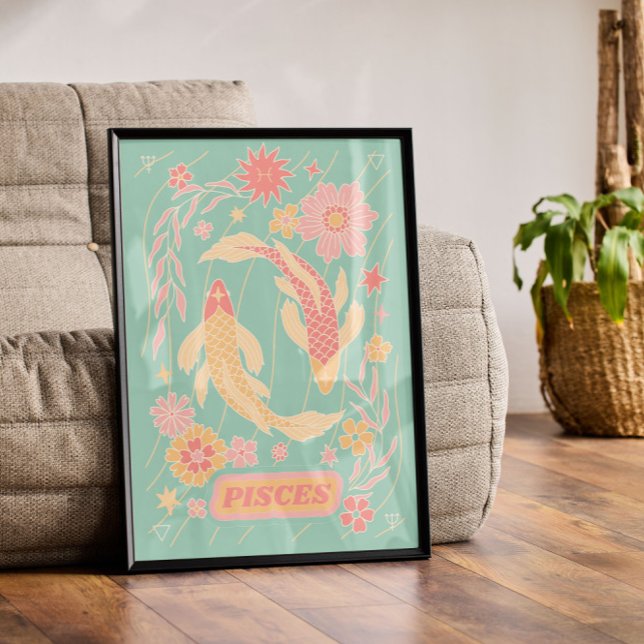 Pisces Celestial Zodiac Pastel Dreams Wall Art (Creator Uploaded)