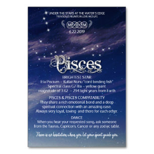Pisces Centerpiece Table Card