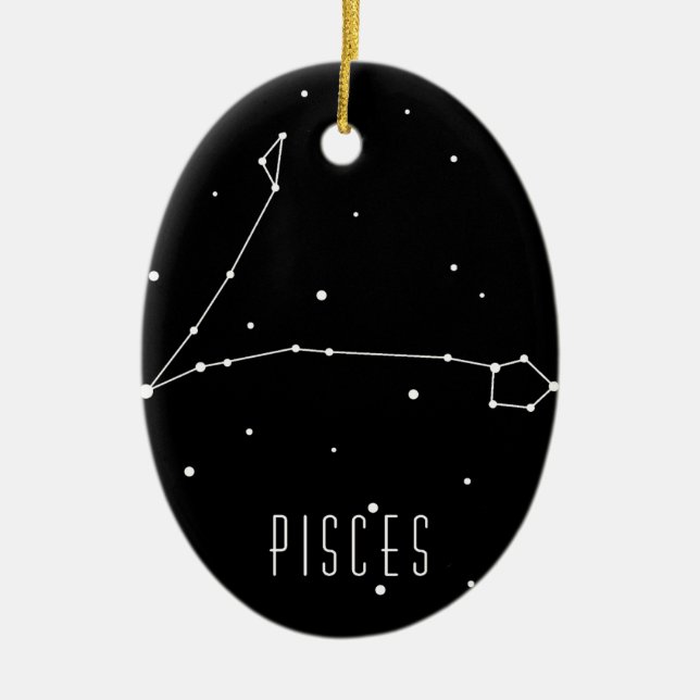 Pisces Ceramic Tree Decoration (Front)