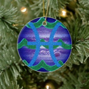 Pisces Ceramic Tree Decoration