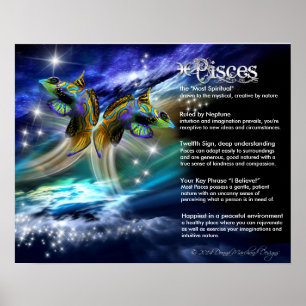 Pisces Characteristics Poster