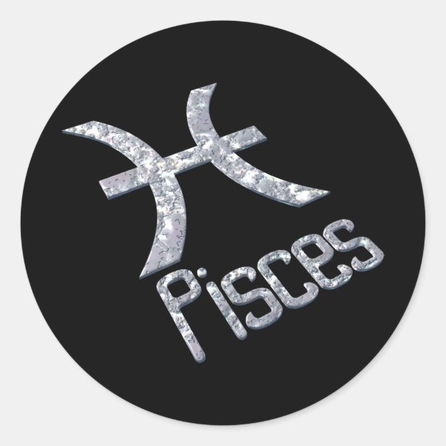 Pisces Classic Round Sticker (Front)