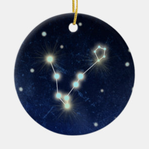 Pisces Constellation   Custom Name Ceramic Tree Decoration