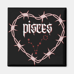 Pisces Constellation Gothic Aesthetic Barbed Wire Magnet