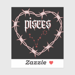 Pisces Constellation Gothic Barbed Wire Design