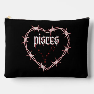 Pisces Constellation Gothic Dark Edgy Birthday Accessory Pouch