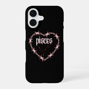 Pisces Constellation Gothic Dark Edgy Birthday iPhone 16 Case