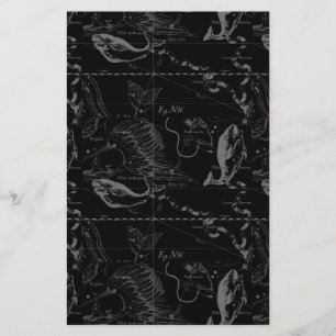 Pisces Constellation Map by Hevelius 1690 Stationery